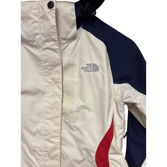 The North Face White Hyvent Hooded Outer Jacket Women's Size Large Pockets - Picture 3 of 10